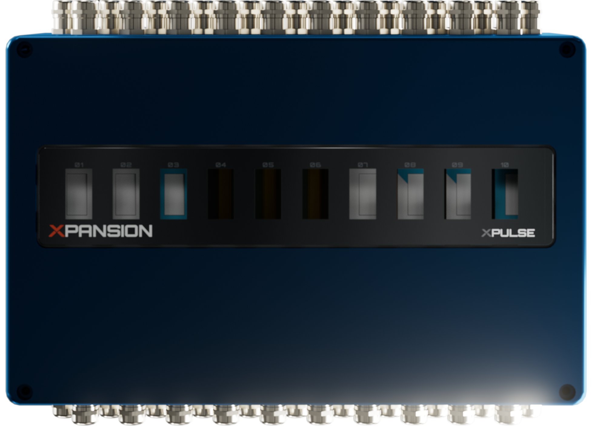 XPANSION Unit: ten slots, MID and non-MID modules colour-separated